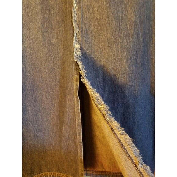 Kyoto Kasuals Jean Denim Modest Long Skirt Size 9 Slit Straight Juniors - Picture 2 of 6